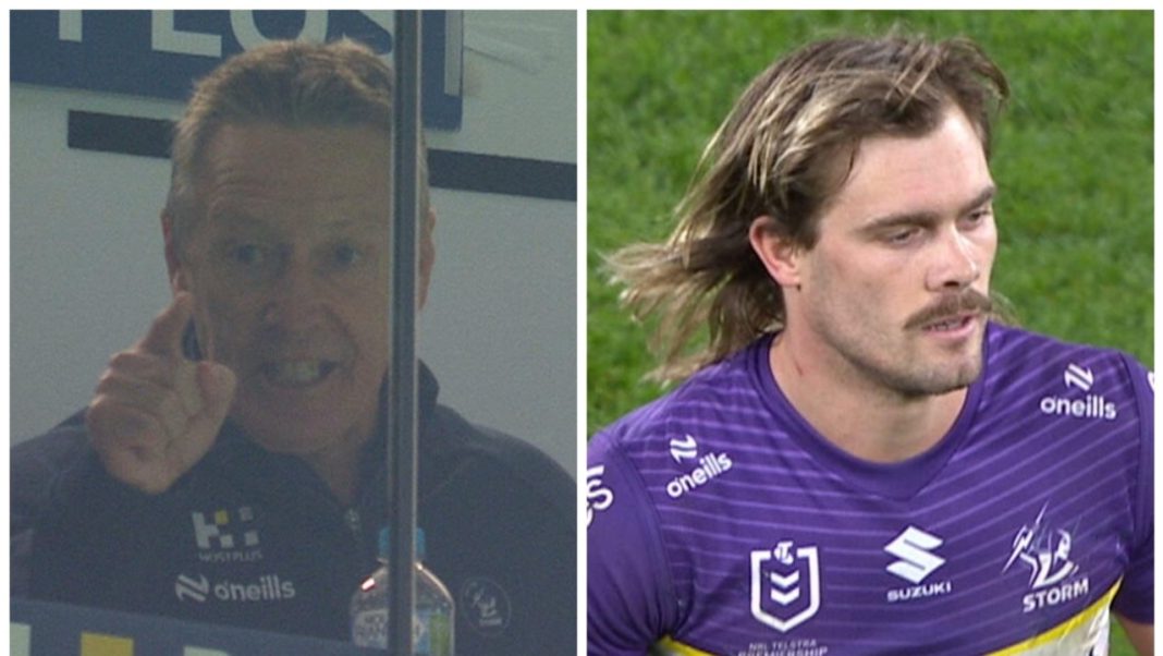‘Had a bludger’: Hilarious response to Bellamy’s epic spray as major Storm switch signalled